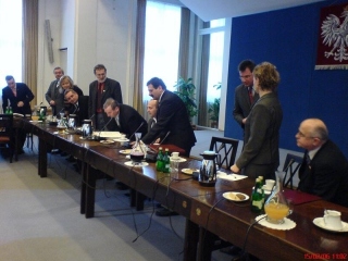 Spotkanie przedstawicieli Komisji Krajowej z Panem Premierem Kazimierzem Macinkiewiczem. W spotkaiu uczestniczył Pan Marek Hejman - Przewdniczący Sekretariatu.